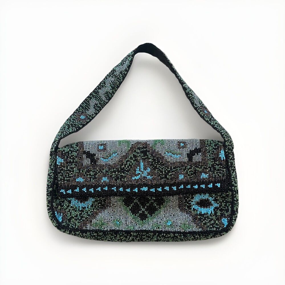Christina Beaded Multicolor Flap Handbag